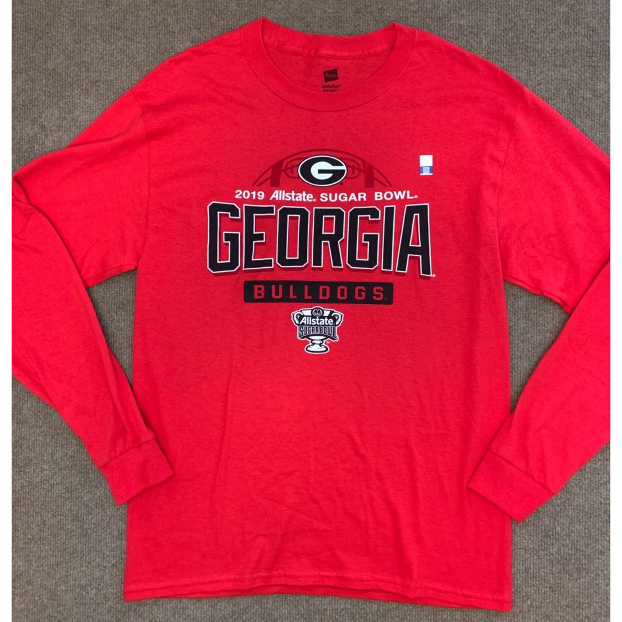 Georgia Bulldogs Shirt Mens M 2019 Ncaa Sugar Bowl Long Sleeve Cotton Pullover